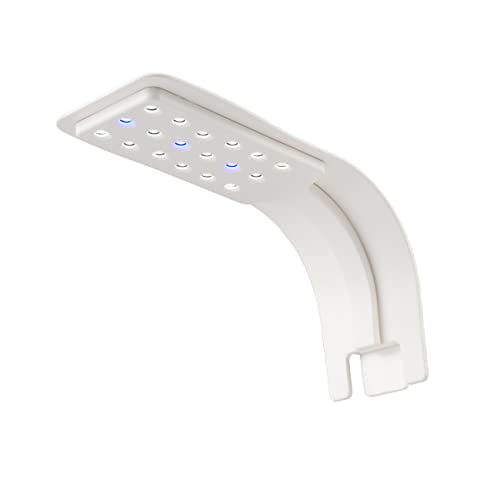 Water Rebirth Aquarium Clip-on led Light, Fish Tank Light with White and Blue LEDs, Small LED Aquarium Light for Freshwater Tank, 2 Lighting Modes (White)