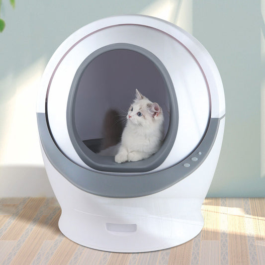 Self Cleaning Cat Litter Box,Anti-Pinch Design Automatic Cat Litter Box,Extra Large for Multiple Cats,Removable Easy Clean Auto Litter Box image 0