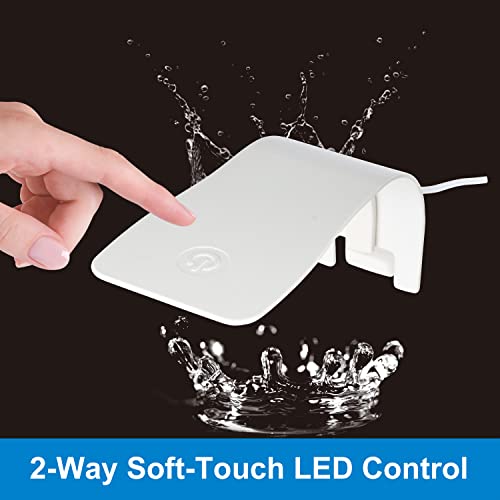 Water Rebirth Aquarium Clip-on led Light, Fish Tank Light with White and Blue LEDs, Small LED Aquarium Light for Freshwater Tank, 2 Lighting Modes (White)